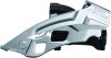 SHIMANO Umwerfer Deore FDT6000 silber | Top Swing Schelle 34,9 | Ausführung: 63-66 Grad | 10-fach | Dual Pull